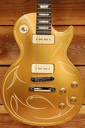 Gibson Les Paul 50s Tribute Goldtop Billy Gibbons Pinstripe Custom Paint 21337
