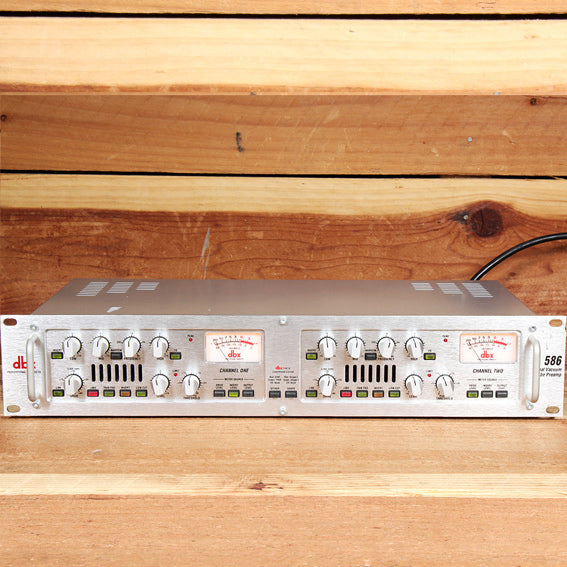 dbx 586 DUAL VACUUM TUBE PREAMP Stereo PreAmp & Parametric EQ VU Mete Still Kickin Music