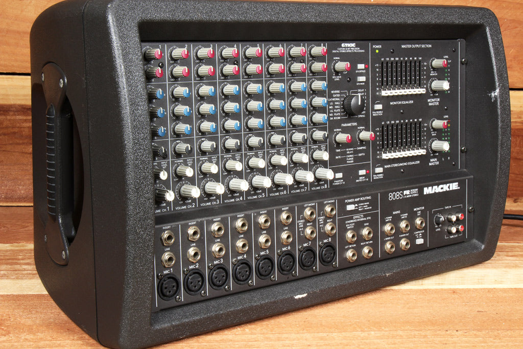 MACKIE 808S STEREO 1200W Powered PA Mixer Board RARE "Made in USA" Still Kickin Music