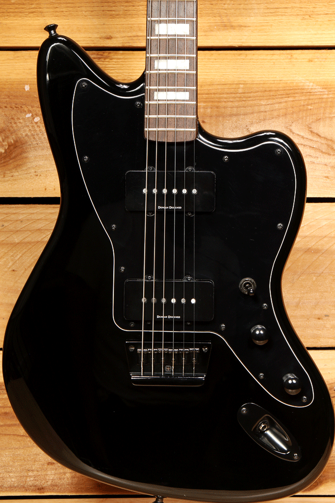 FENDER SQUIER JAZZMASTER Vintage Modified BARITONE Guitar Black Finish 45065