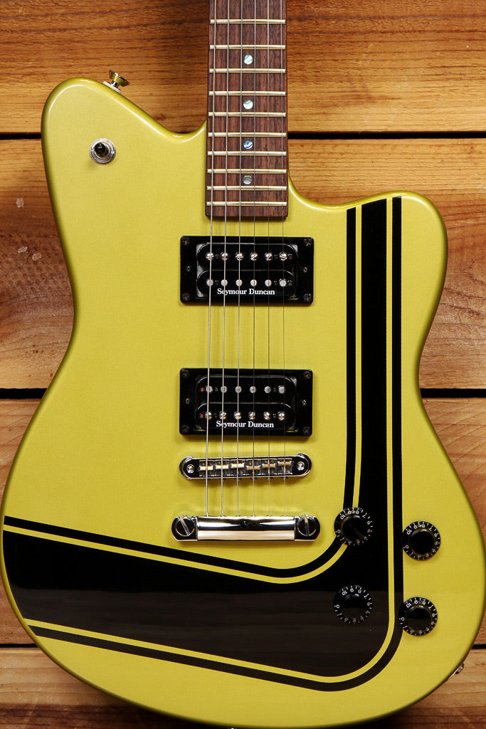 FENDER TORONADO GT HH rare offset model Racing Stripe Olive Guitar Cle