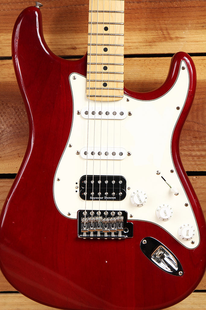 FENDER HIGHWAY ONE 1 STRATOCASTER HSS USA NITRO AMERICAN RED STRAT MIA