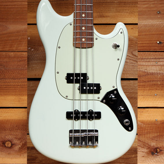 Fender 2019 Mustang Bass PJ Short Scale Offset Series Sonic Blue Clean! 82138