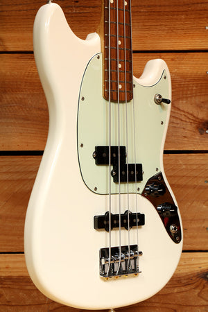 Fender 2018 Mustang Bass PJ Short Scale Offset Series Olympic White Nice! 13822