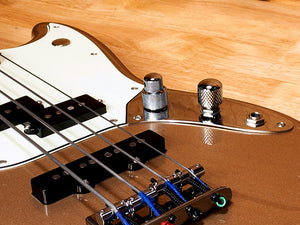 Fender 2019 Player Mustang Bass PJ Firemist Gold Clean! + Upgrades! 73129