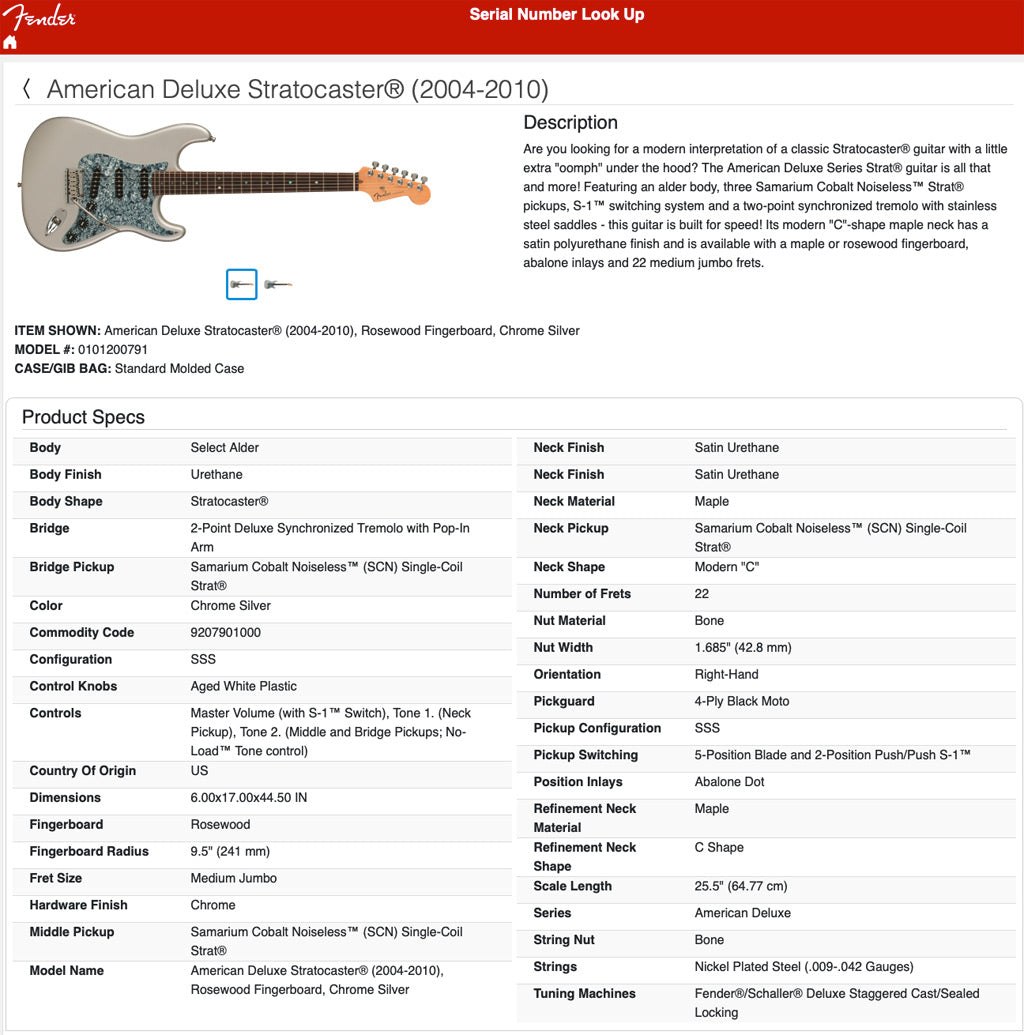 Fender 2004 USA Deluxe Stratocaster SCN Noiseless PUs American Strat +OHSC 21428