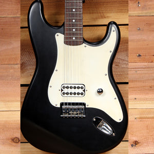 Fender Squier Tom Delonge Stratocaster Matte Black Strat Plays Great 26062