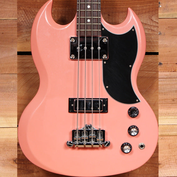 GIBSON SG BASS 2006 CORAL PINK! Short Scale 4-STRING sub-8-Pound Axe 60315
