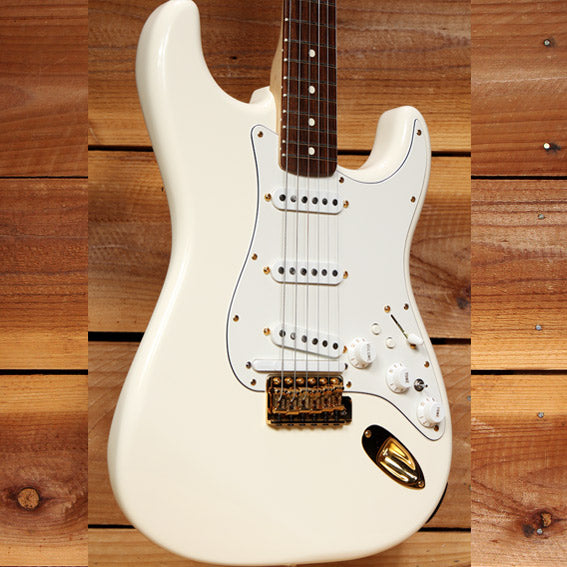 Fender ROLAND Ready GC-1 Stratocaster White/Gold! 13-Pin Midi PU Strat 00011
