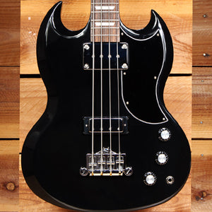 Gibson 2019 SG Standard Bass + OHSC Black/Black Short Scale 4-STRING 8 Pound Axe 90008