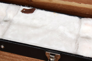 GIBSON LES PAUL G&G HARD SHELL CASE Factory Black TKL White Fur Clean! 92619