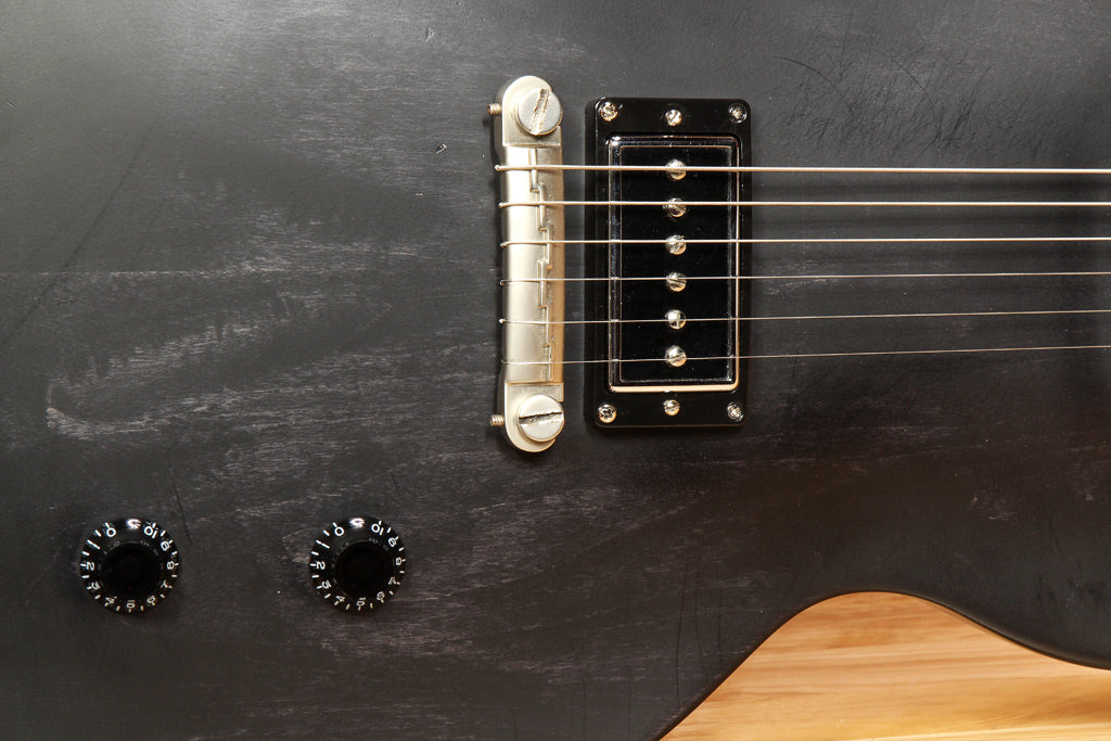 Gibson 2015 Les Paul CM Black Satin Ebony Guitar + Bag w/ P90! 75887