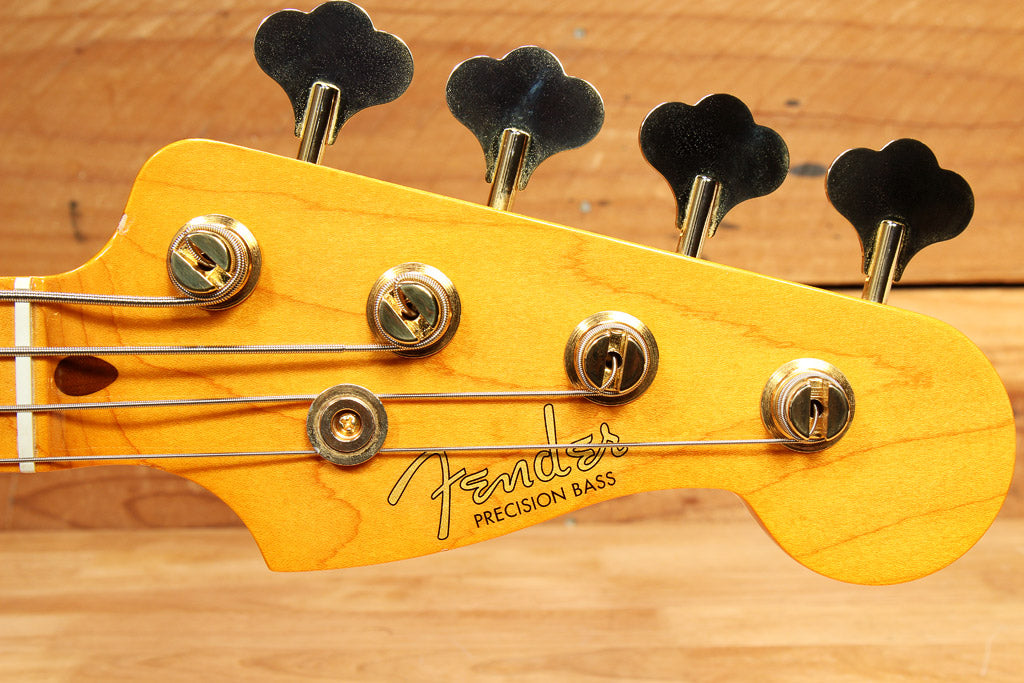 FENDER Classic Series 50s Lacquer Precision Bass Black/Gold NITRO! Upgrade 11934