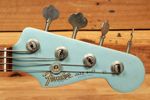 Fender 60s Road Worn Jazz Bass Firemist Blue 60th Anni + HSC & Ashtray Cvr 01067