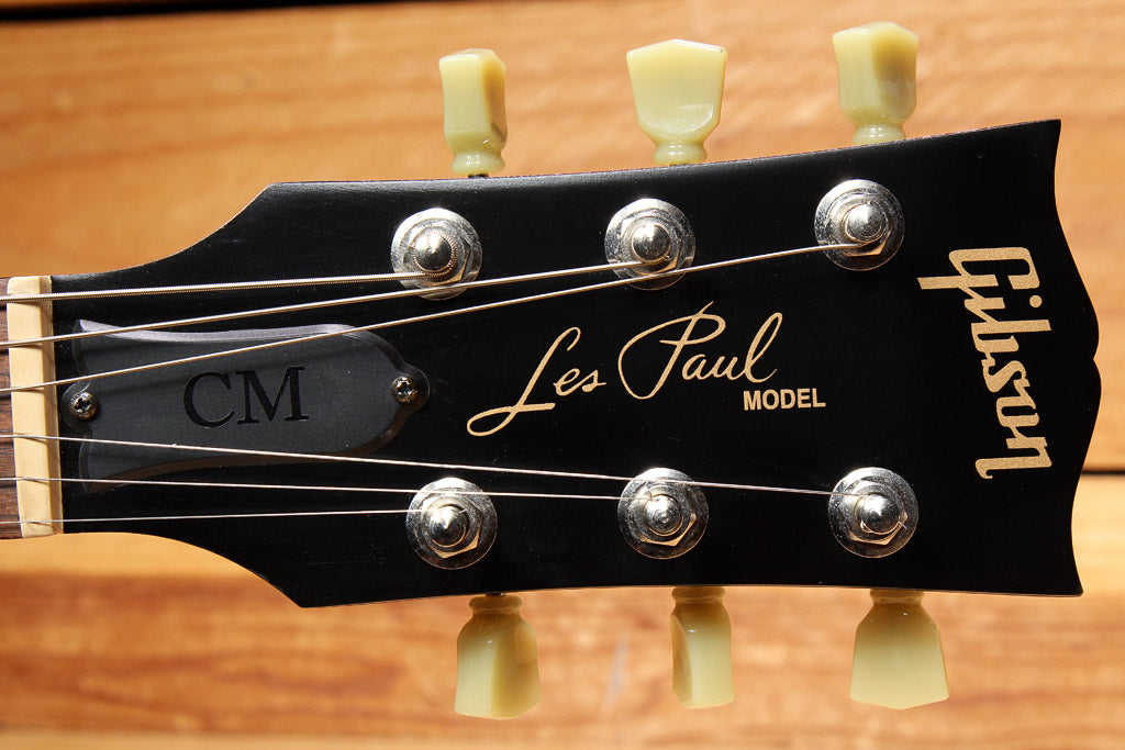 Gibson 2016 Les Paul CM Black Satin Ebony Guitar ’61 Zebra HB Clean! 32227