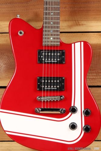FENDER TORONADO GT HH rare offset model Racing Stripe Red Guitar Clean! 9283