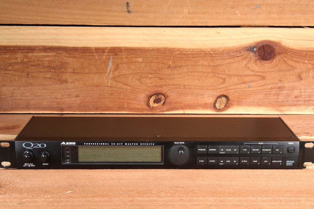 Alesis Reverb Rack ALESIS Q20 Vintage Multi-Effect Rack Unit Reverb Delay Chorus Digital ...