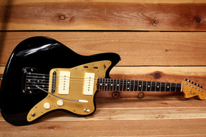 FENDER CLASSIC PLAYER JAZZMASTER Offset BLACK/GOLD NICE! 58 62 Re-issue 25533