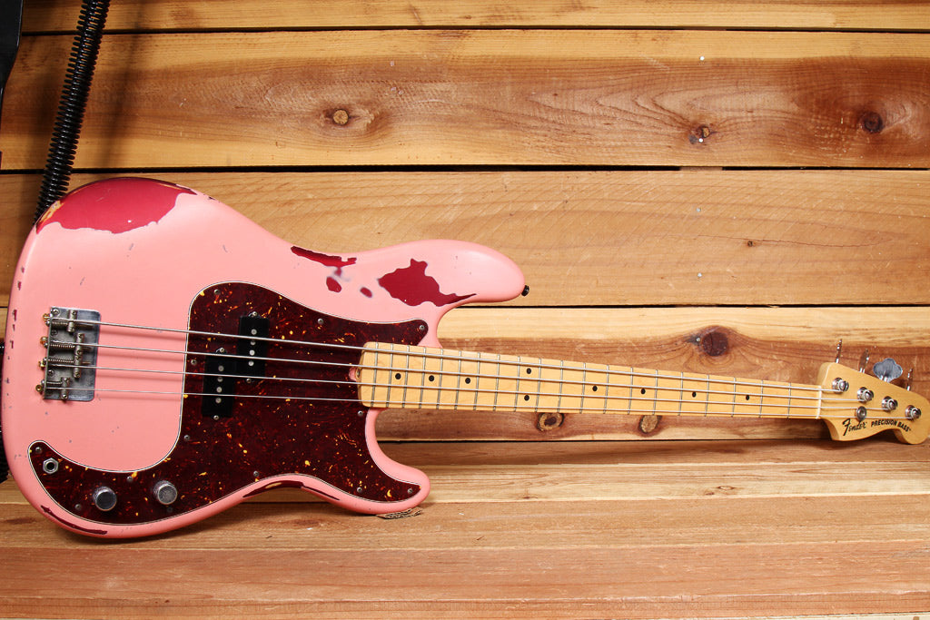 Fender Heavy RELIC 2010 American Special PRECISION BASS Shell Pink! Two-Tone USA P-Bass 42862