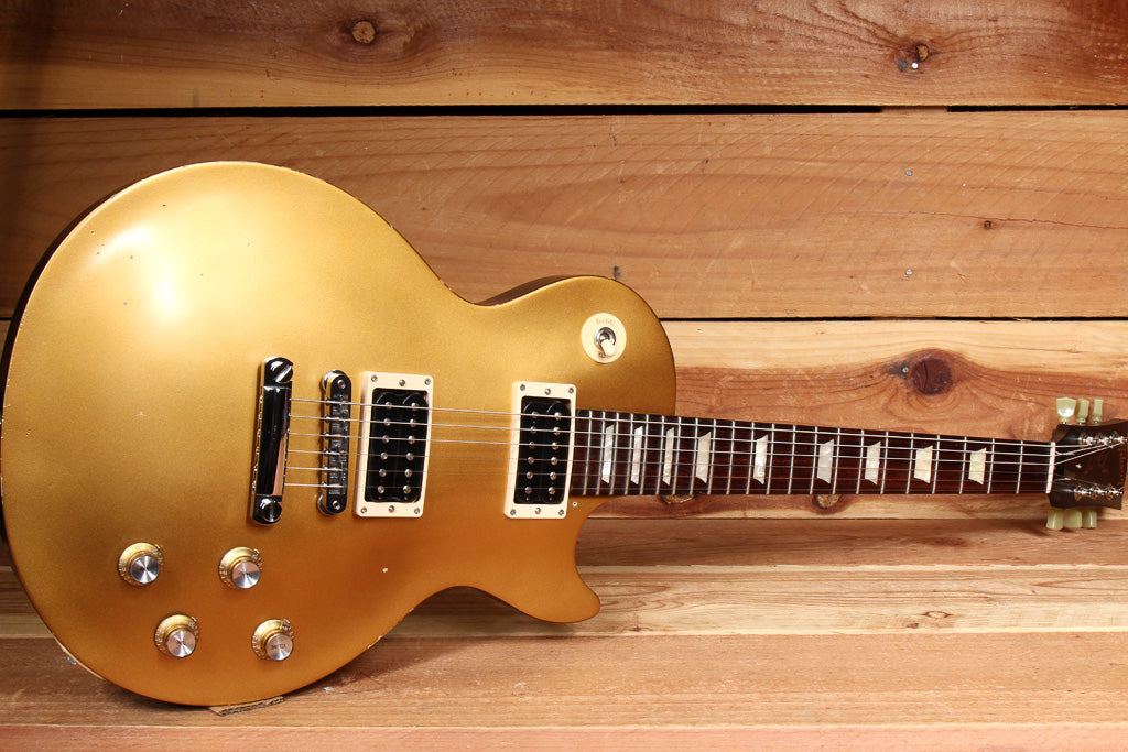 GIBSON 2016 LES PAUL 60s TRIBUTE T Goldtop Worn Satin USA Relic Gold Top 33040