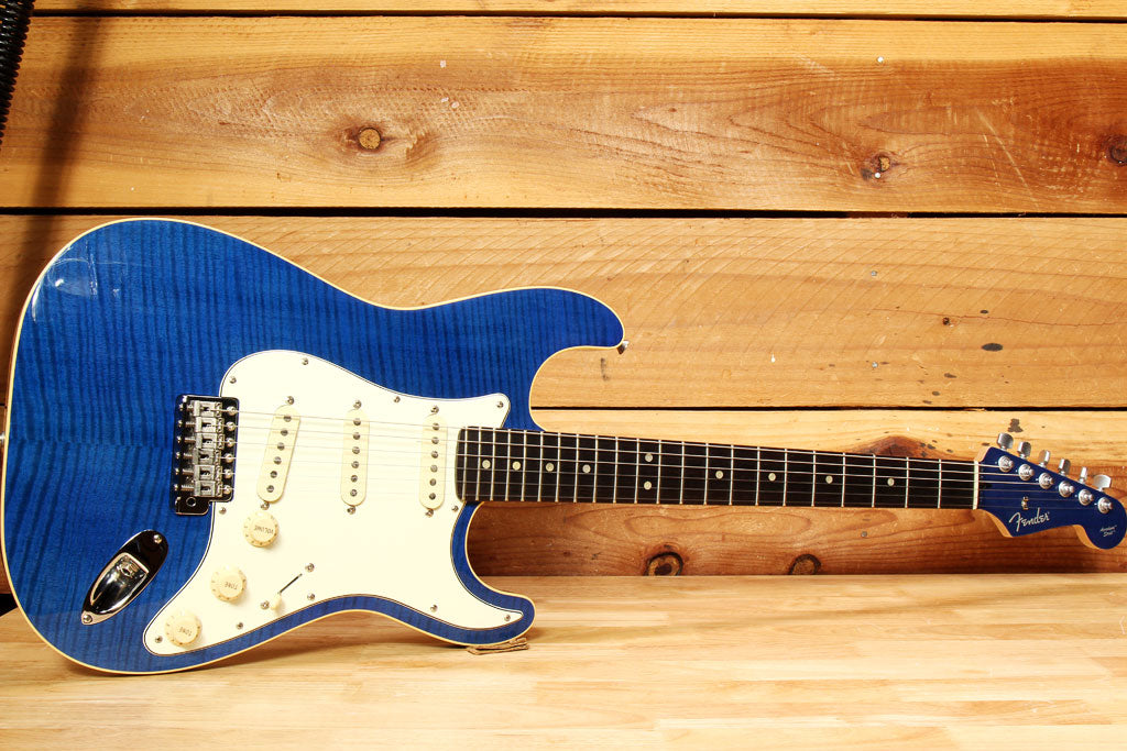FENDER AERODYNE Stratocaster Blue Flame CIJ Japan Strat Matched Headstock 62842
