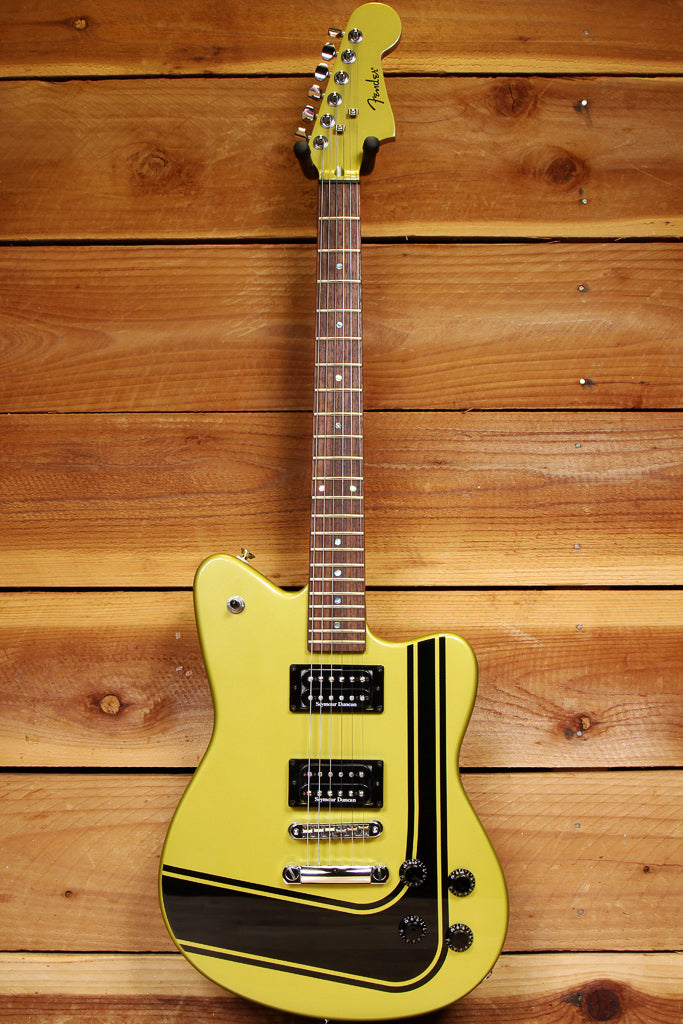 FENDER TORONADO GT HH rare offset model Racing Stripe Olive Guitar Clean! 12321