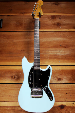 Fender MG-69 MIJ Mustang Reissue Daphne Blue Nice 1995 Japan Guitar 33620
