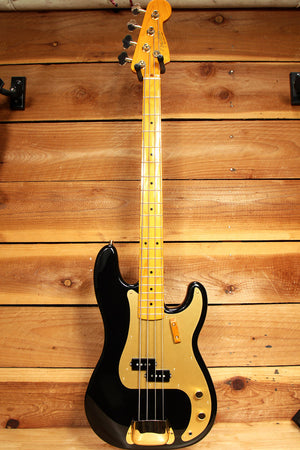 FENDER Classic Series 50s Lacquer Precision Bass Black/Gold NITRO! Upgrade 11934