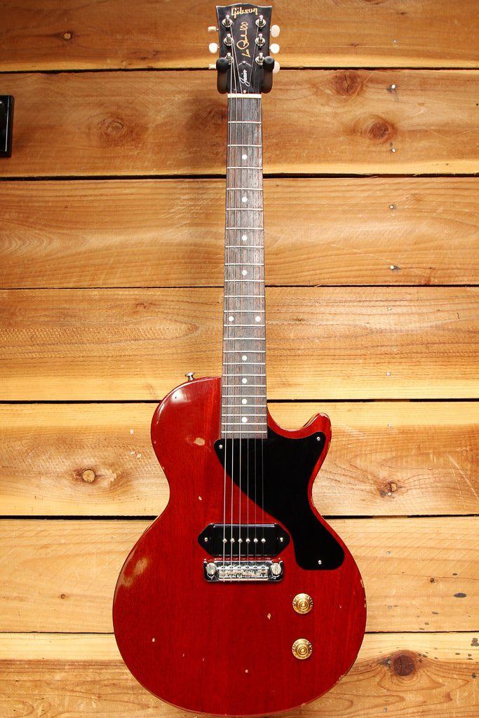 Gibson 2015 Les Paul Junior 100 Relic Guitar Cherry Finish Dogear p90 PU 02273