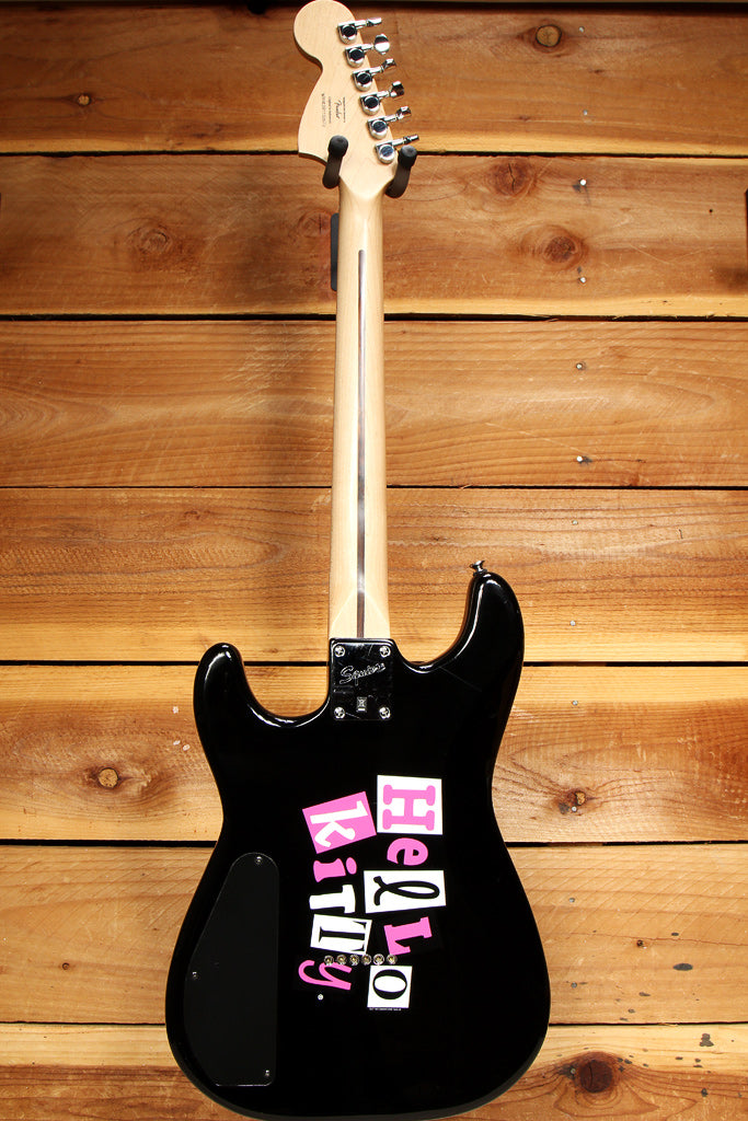 Fender Squier Hello Kitty Black Stratocaster RARE! Strat Electric Guitar 32670