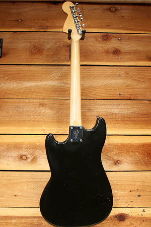 FENDER 1977-78 Vintage MusicMaster Short Scale Electric Guitar Black Nice! 12981
