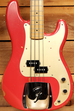 FENDER ROAD WORN 50s PRECISION BASS Fiesta Red 2015 + Ashtray Cover & Case 03884