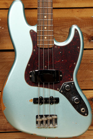 Fender 60s Road Worn Jazz Bass Firemist Blue 60th Anni + HSC & Ashtray Cvr 01067