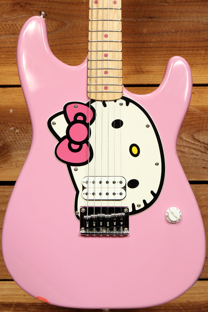 Fender Squier Hello Kitty Pink Stratocaster RARE! Strat Electric Guitar 22016