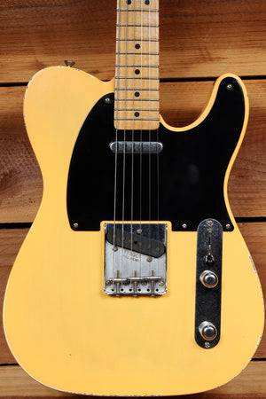 FENDER 2018 ROAD WORN 50s TELECASTER RARE TV Yellow Nice Faded Relic + Bag 65361