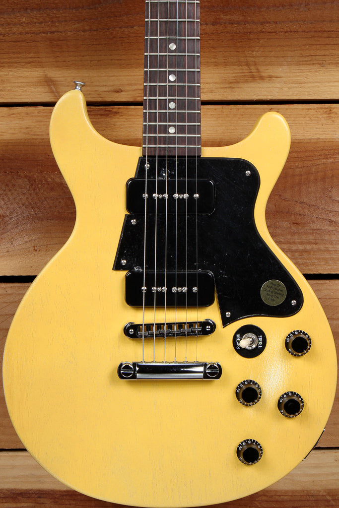 GIBSON LES PAUL SPECIAL Double Cutaway Cut TV Yellow Faded Worn Relic P90 50340