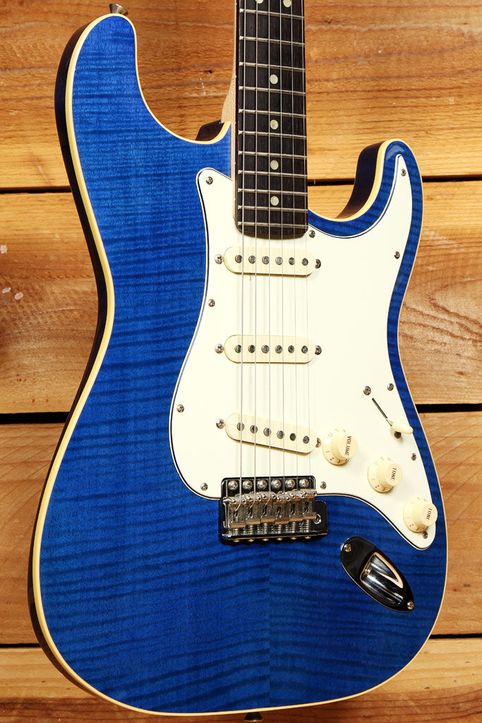 FENDER AERODYNE Stratocaster Blue Flame CIJ Japan Strat Matched Headstock 62842
