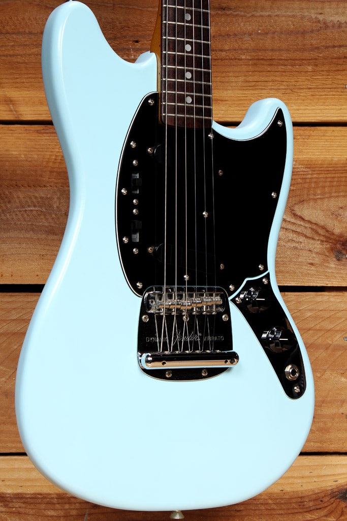 Fender MG-69 MIJ Mustang Reissue Daphne Blue Nice 1995 Japan Guitar 33620