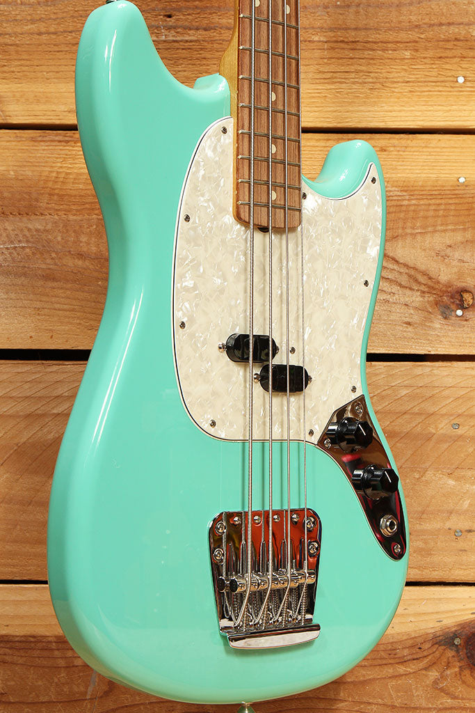 Fender Vintera 60s Mustang Bass Guitar 30" Short Scale Seafoam Green + Bag 13216