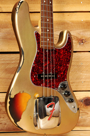 Fender 2010 Early Road Worn 60s Jazz Bass Aztec Gold Heavy Relic +HSC 41185