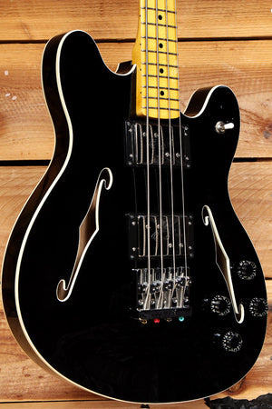 Fender Modern Player Starcaster Semi-Hollow Body Bass Short Scale Black 02234