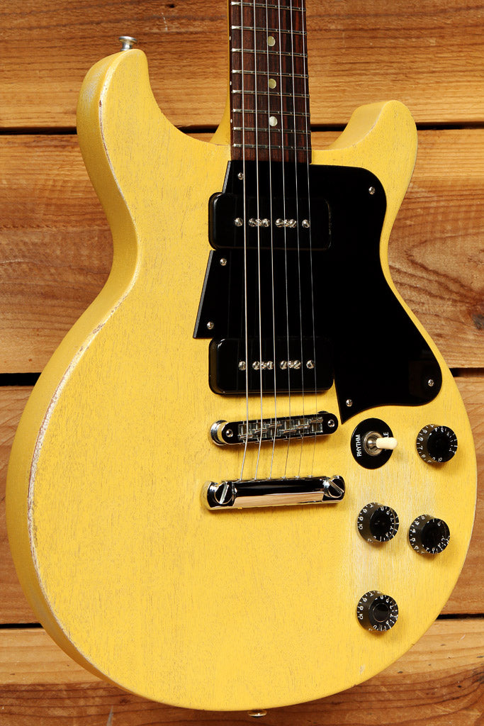 GIBSON 2007 LES PAUL Special Double Cut Cutaway Worn Faded TV Yellow P90 71392