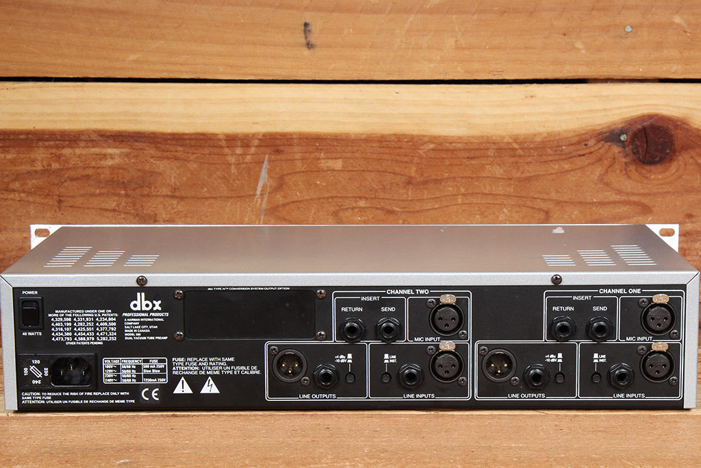 dbx 586 DUAL VACUUM TUBE PREAMP Stereo Pre-Amp & Parametric EQ VU Meter 051119