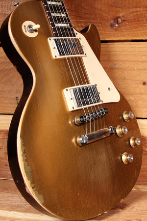 GIBSON LES PAUL 60s Tribute GoldTop Custom Road Worn Relic 490 PU Guitar 21490