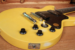 GIBSON LES PAUL SPECIAL Double Cutaway Cut TV Yellow Faded Worn Relic P90 50340