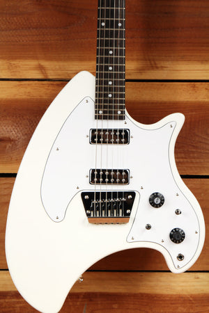 EASTWOOD BREADWINNER +OHSC White Ovation Vintage Style Electric Guitar Mint 0351