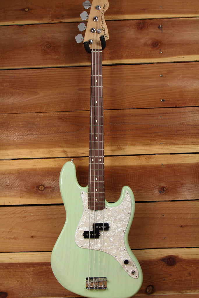 Fender Mark Hoppus Precision P-Bass MINT! Transparent Surf Green Jazz 3819