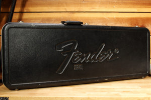 Fender USA 80s Molded Hard Case Black Fur Interior Fits Stratocaster Telecaster