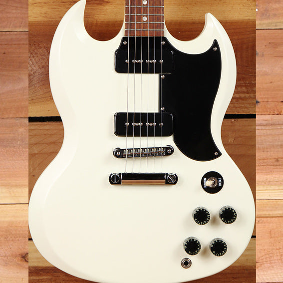 GIBSON SG SPECIAL 60s TRIBUTE Limited Run 2012 Dual P90 PU Satin Worn White + Bag 0637