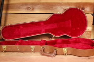 GIBSON Brown Les Paul HARD SHELL CASE Red Fur INTERIOR!